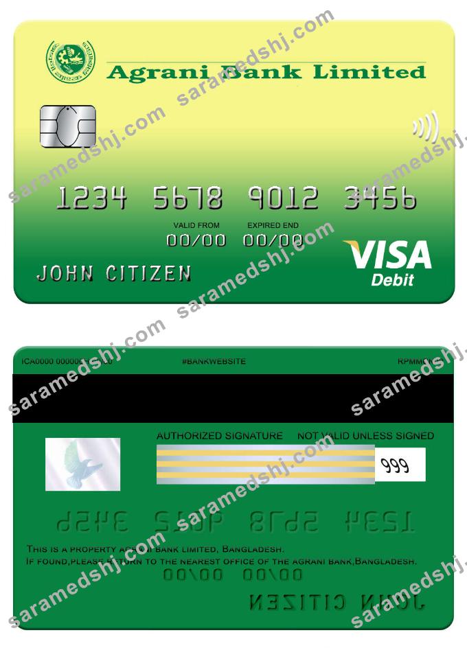 Bangladesh Agrani bank visa card